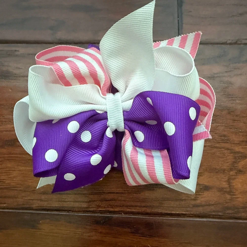 HairBow Bundle Unicorn Floral Polka Dot Striped Grosgrain Coquette Whimsical